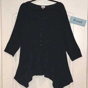 Avenue, Black sequined (front only), XL